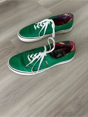 Polo by Ralph Lauren Green Canvas Sneakers with White Laces